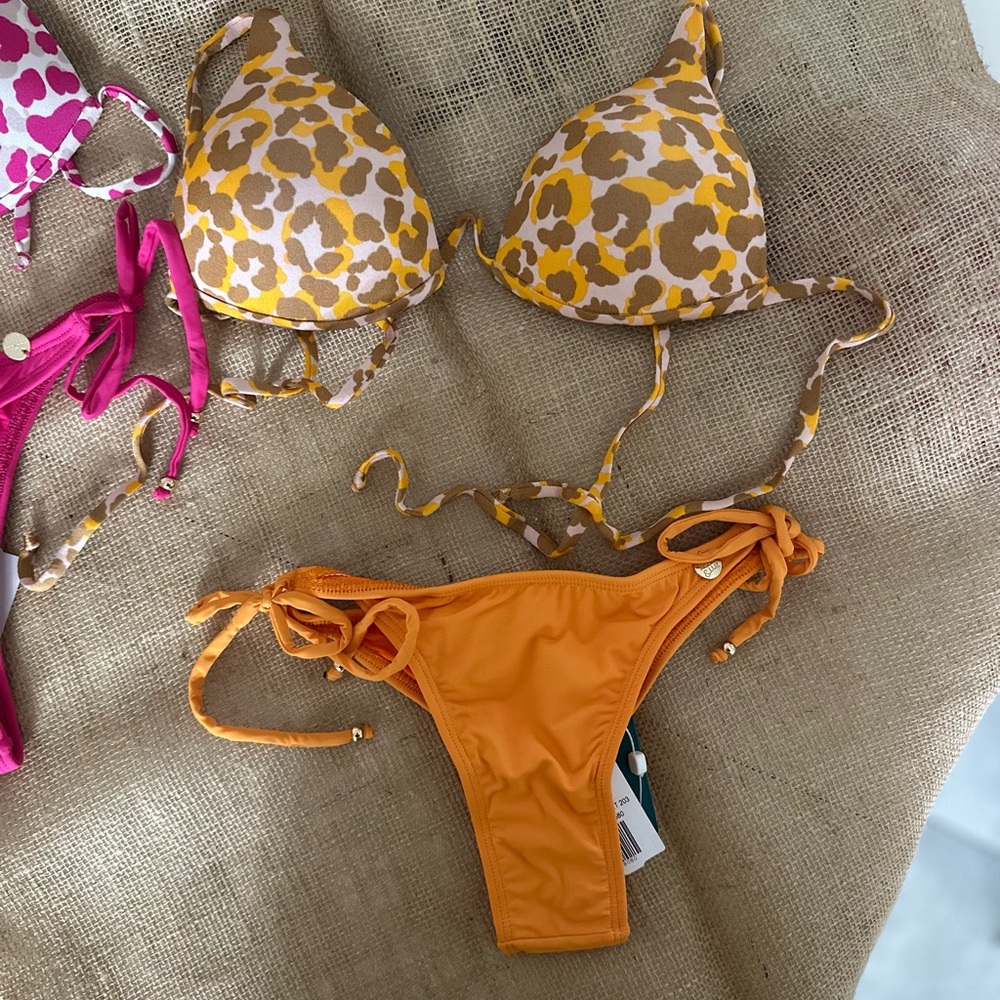 Yellow and Orange Bikini Set